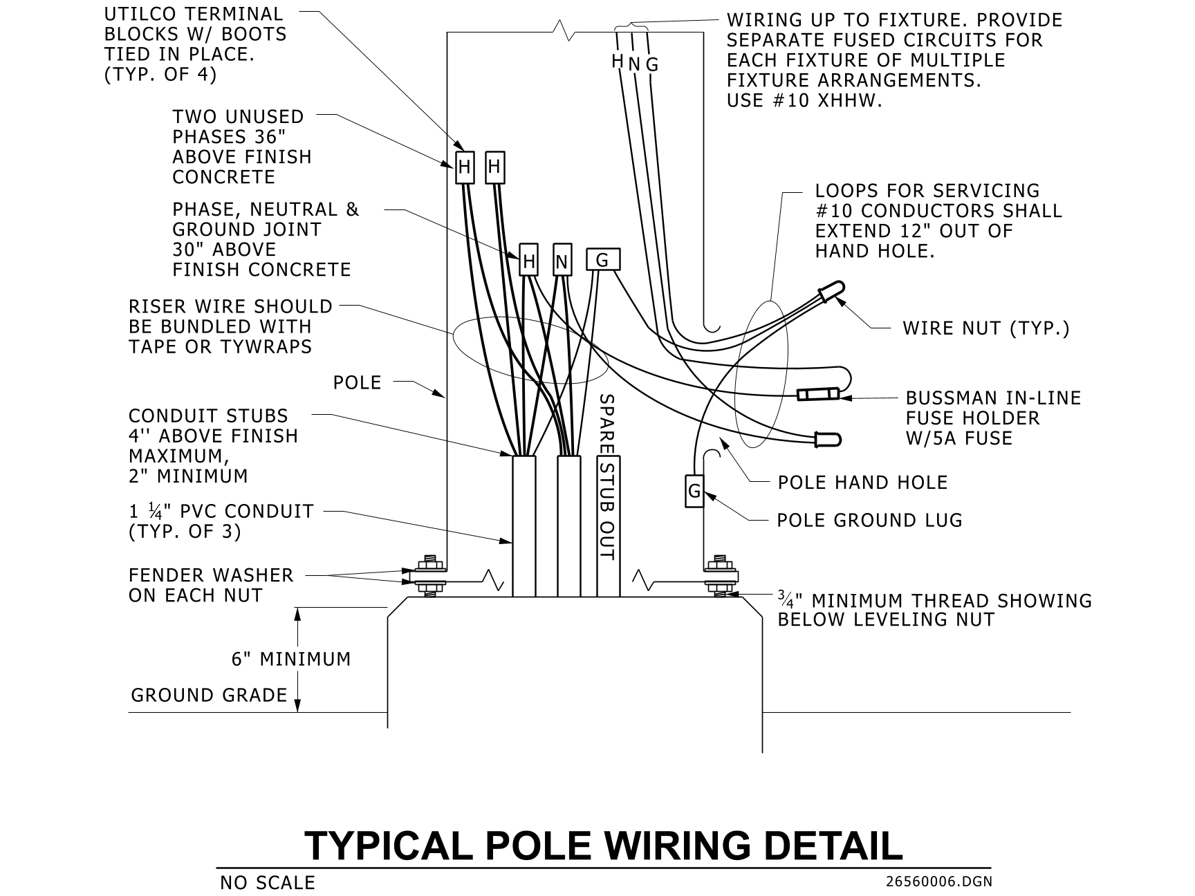 26560006 – Typical Pole Wiring Detail - University of Michigan ...