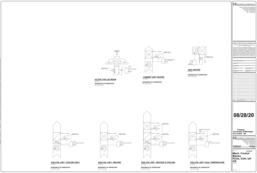 Technical diagrams of various terminal airflow unit configurations.