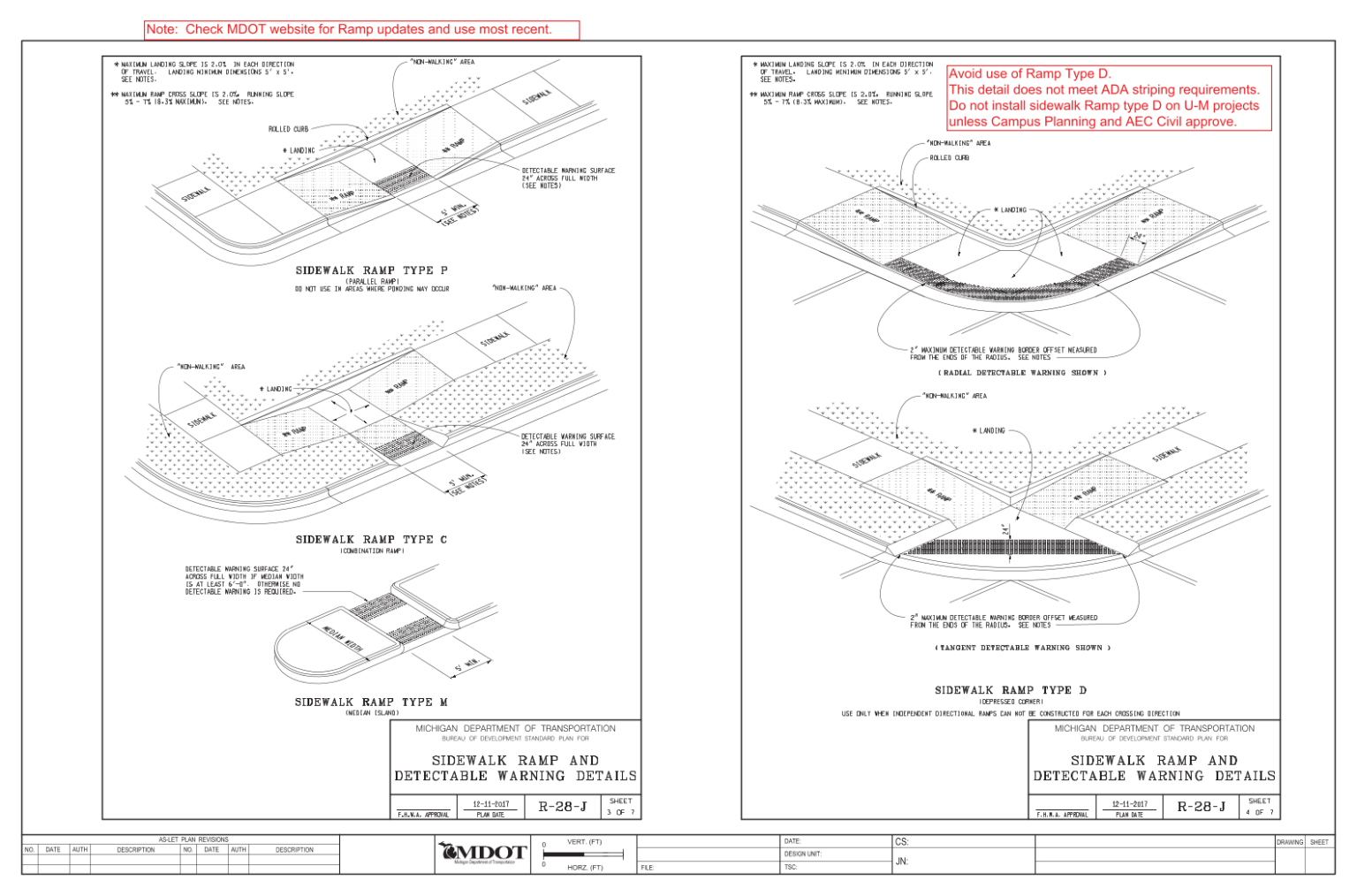 MDOT Sidewalk ramp R028J - University of Michigan Architecture ...