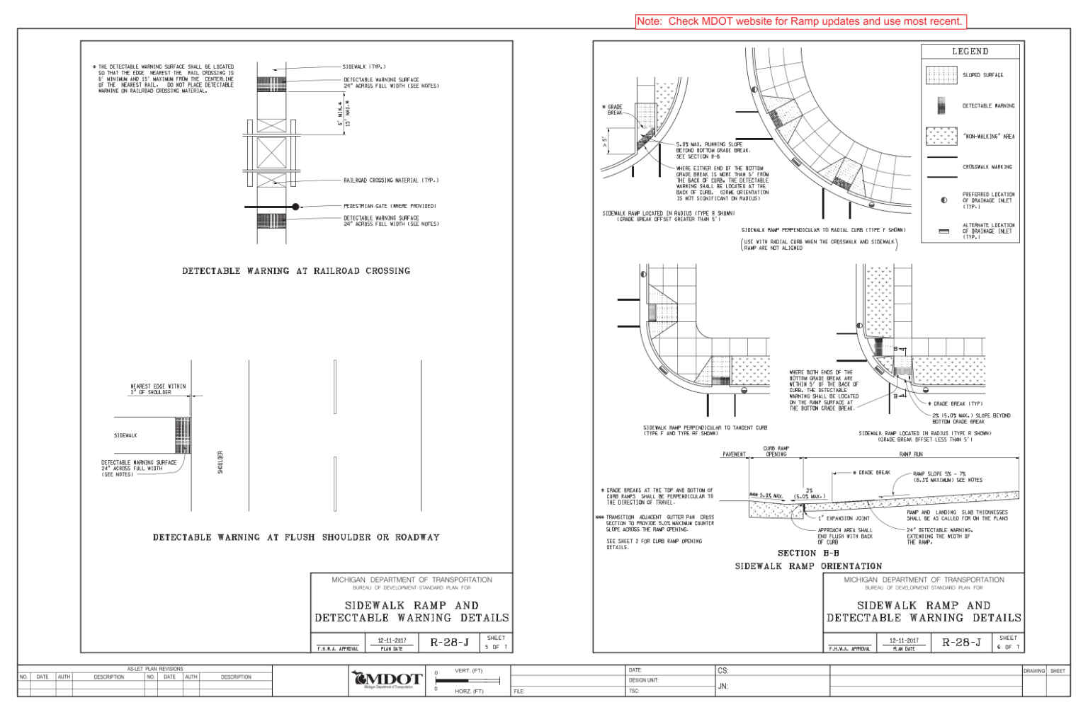 Mds Rear Ramp MDOT Sidewalk ramp R028J - University of Michigan Architecture ...