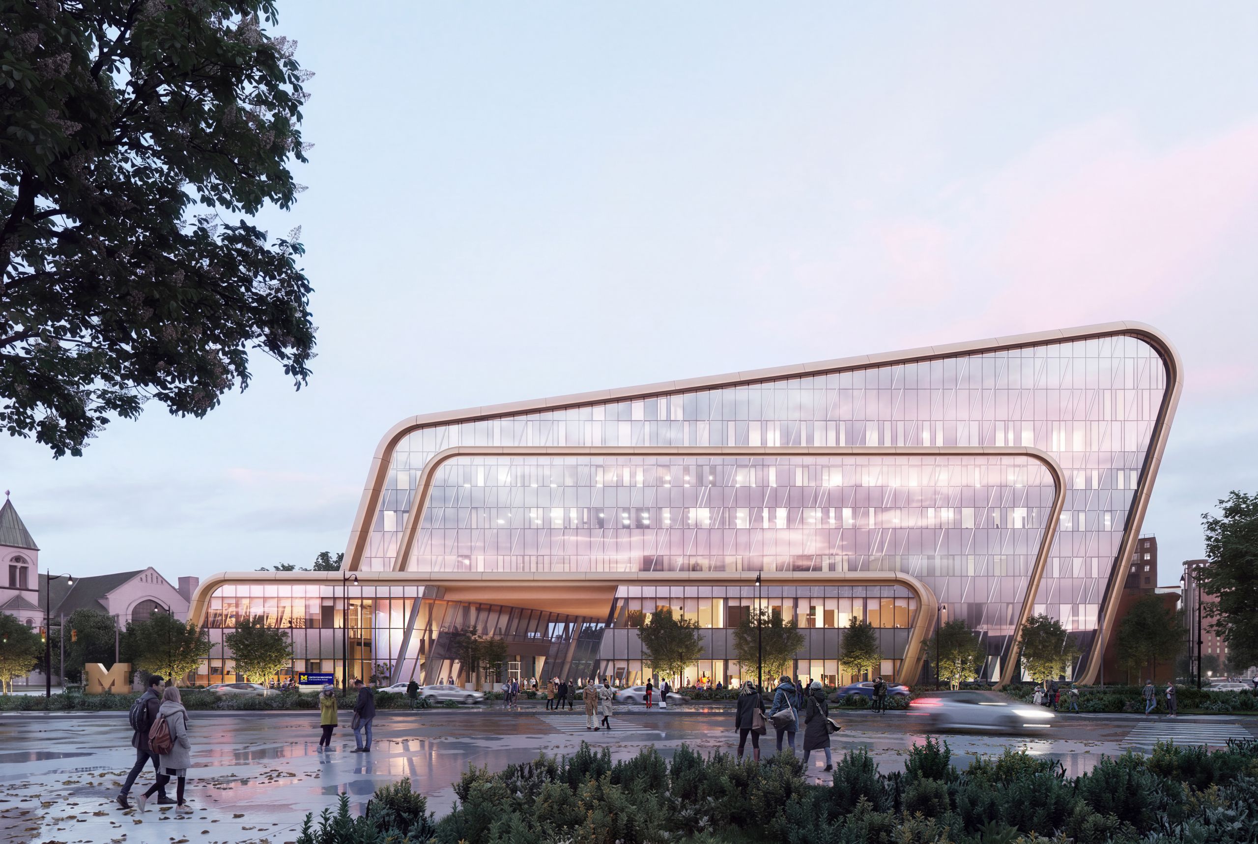 This is a rendering of the new University of Michigan Center for Innovation